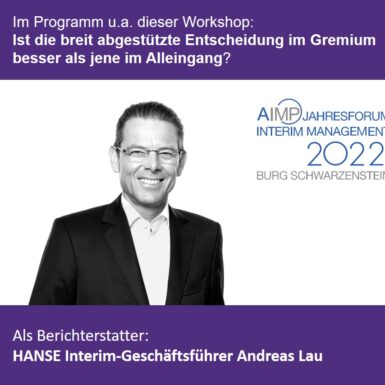 AIMP Jahresforum mit Andreas Lau