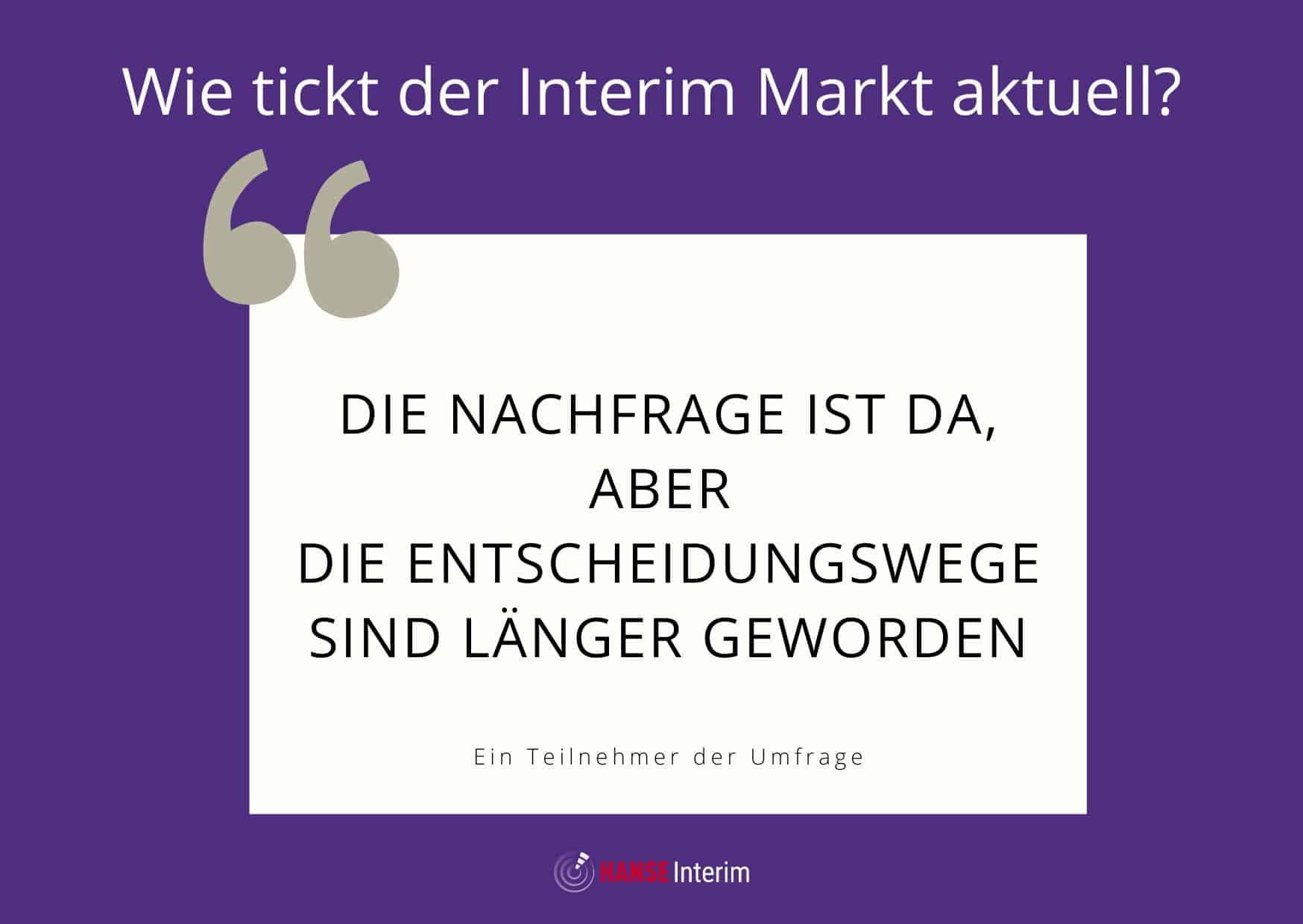 Wie tickt der Interim Markt aktuell?