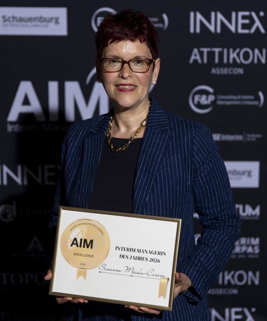 Susanne Möcks-Carone ausgezeichnet zur Interim Managerin des Jahres 2026